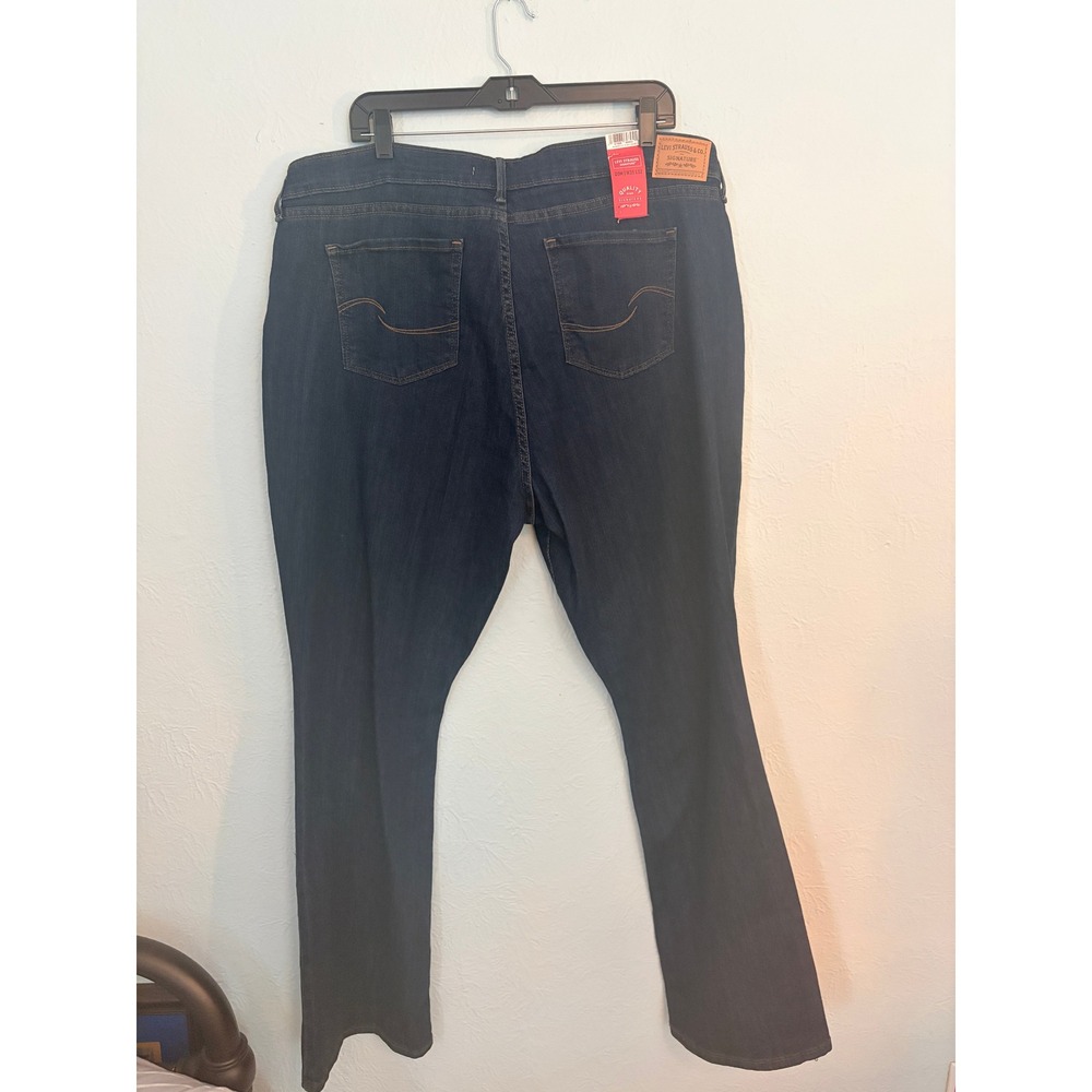 Levi's Signature Mid Rise Bootcut Jeans Dark Wash Women's 20M 35x32 Western
